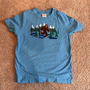 Hanna Andersson Blue Tee with Sasquatch